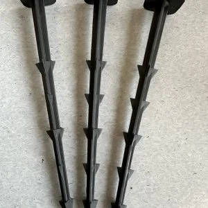 Plastikinės vinys su tvirtinimo galvutėmis