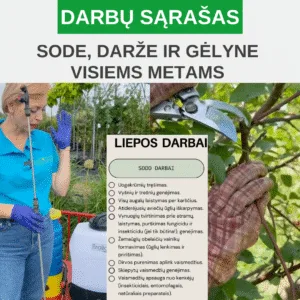 Atmintinė "DARBŲ SĄRAŠAS (sode, darže ir gėlyne) visiems metams"