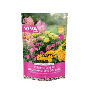 Granuliuotos trąšos žydinčioms gėlėms Viva Fertis, 1 Kg